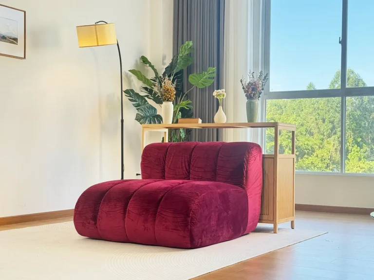 Red casual single-person compressed sofa chair